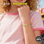 Personlig Marsupilami fødselssteinsarmbånd med navn Bursdagsgave til familie og venner | Callie × Marsupilami®
