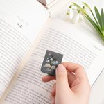 Segnalibro personalizzato con nome magnetico in pelle PU con farfalla e fiore di nascita regalo di compleanno per amanti dei libri