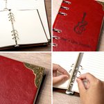 Personalized Vintage Guitar PU Leather Lyric Journal Notebook with Text Music Studio Essential Birthday Gift for Musicians