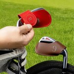 Personalised Multicolour PU Leather Magnetic Golf Club Head Cover with Initial and Number Golf Tools Birthday Game Day Gift for Golf Player Lover