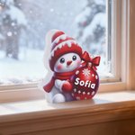 Decorazione natalizia personalizzata con nome e pupazzo di neve multicolore regalo di Natale per amici e familiari