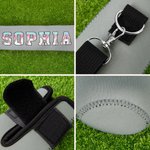 Personalizada Helado Goteo Garabato Nombre portátil de béisbol Softball Bat Funda con gancho y bucle Día de Juego Cumpleaños Regalo para los jugadores de béisbol Softball