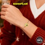 Personlig Marsupilami fødselssteinsarmbånd med navn Bursdagsgave til familie og venner | Callie × Marsupilami®