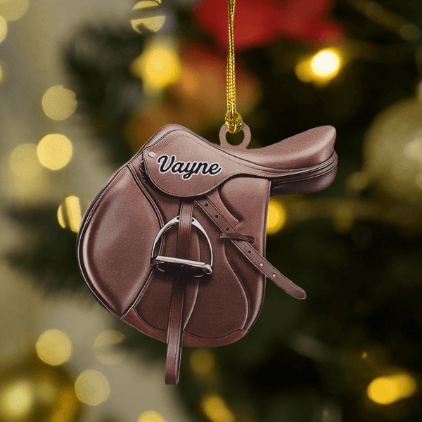 Henkilökohtainen hevosen satula akryyli koriste nimi Home Decor joulu syntymäpäivä vuosipäivä lahja hevosen ystäville Equestrians