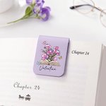 Segnalibro personalizzato con nome magnetico in pelle PU con farfalla e fiore di nascita regalo di compleanno per amanti dei libri