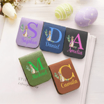 Henkilökohtainen pääsiäinen Multi-Color Peter Rabbit Magnetic Bookmark Clip nimi ja Initial Daily Reading pääsiäinen lahja lukijoille kirjan ystäville