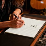 Personalized Vintage Guitar PU Leather Lyric Journal Notebook with Text Music Studio Essential Birthday Gift for Musicians
