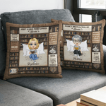 Personalized Book Cartoon Reading Character Soft Throw Pillow Cover with Name and Title Home Decor Birthday Gift for Bookworms