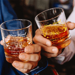 Personalised Best Friends Whiskey Glasses Coaster Set with Name Party Anniversary Gift for Whiskey Lovers