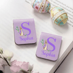 Henkilökohtainen pääsiäinen Multi-Color Peter Rabbit Magnetic Bookmark Clip nimi ja Initial Daily Reading pääsiäinen lahja lukijoille kirjan ystäville