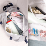 Bolsa de viaje de rayas con nombre y correa para el hombro Regalo de cumpleaños para chica amante del deporte