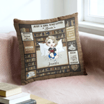Personalized Book Cartoon Reading Character Soft Throw Pillow Cover with Name and Title Home Decor Birthday Gift for Bookworms