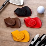 Personalised Multicolour PU Leather Magnetic Golf Club Head Cover with Initial and Number Golf Tools Birthday Game Day Gift for Golf Player Lover