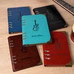 Personalized Vintage Guitar PU Leather Lyric Journal Notebook with Text Music Studio Essential Birthday Gift for Musicians