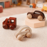 Auto giocattolo in legno personalizzata Berlina Auto classica con nome inciso Decorazione da scrivania Regalo di compleanno per bambini amanti delle auto