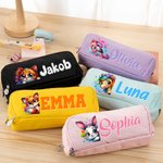 Personalisiertes Federmäppchen mit süßem Tier-Motiv und Namen dreilagige Federtasche Schulbedarf Einschulung Geburtstag Geschenk für Jungen Mädchen