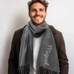 Bufanda y chal personalizados suaves y cálidos con nombre bordado accesorio de moda regalo de invierno y cumpleaños para familia