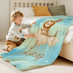 Personalized Starry Sky 12 Zodiac Animal Soft Throw Blanket with Name and Initial Daily Use Birthday Gift for Children Girls Boys
