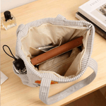 Personalisierte Cord-Tragetasche mit Reißverschluss Geburtsblume und Namen Tote Bag Alltag Geburtstag Bachelorette Party Geschenk für Damen