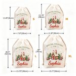 Personalised Special Delivery Cute Snowman Drawstring Canvas Gift Bag with Name Christmas Party Gift for Kids Family
