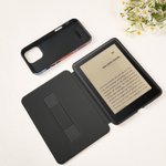Funda Personalizada Vintage Rosa Bookshop Portátil Kindle Funda de Teléfono para iPhone o Samsung con Nombre Uso Diario Regalo de Cumpleaños para los amantes de los libros Ratones de biblioteca