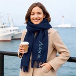 Bufanda y chal personalizados suaves y cálidos con nombre bordado accesorio de moda regalo de invierno y cumpleaños para familia