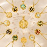 Henkilökohtainen horoskooppimerkki Constellation Crystal nimi kaulakoru Dainty koruja kortti syntymäpäivälahja naisille Astrologian harrastajille