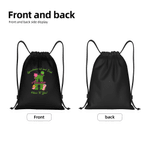 Personalized Irish Style Shamrock Doodle Initial Drawstring Bag with Name Parade Party St. Patrick's Day Gift for Family