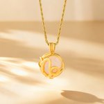 Collier de signe du zodiaque personnalisé avec boule de cristal et nom - Cadeau anniversaire pour les femmes et les enthousiastes de l'astrologie