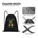 Personalized Irish Style Shamrock Doodle Initial Drawstring Bag with Name Parade Party St. Patrick's Day Gift for Family