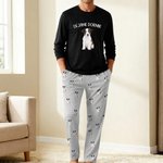 Conjunto de pijama personalizado con foto multicolor de mascota y texto regalo de cumpleaños para amantes de mascotas y dueños