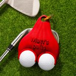 Personalised 3D Printed Text Funny Multicolor Golf Ball Holder with Clip Golf Club Accessory Sports Birthday Christmas Gift for Golf Lover