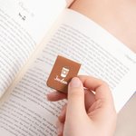 Personalisiertes Buch Kaffee PU Leder Lesezeichen Clip mit Namen Lesen Zubehör Geburtstag Geschenk für Buchliebhaber Bücherwürmer