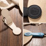 Personalised Multicolour Strong Magnetic PU Leather Hat Clip with Monogram Travel Accessory Birthday Gift for Family Friends