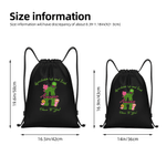 Personalized Irish Style Shamrock Doodle Initial Drawstring Bag with Name Parade Party St. Patrick's Day Gift for Family
