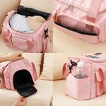 Personalisierte Cartoon Travel Girl Charakter Multi-Compartment Reisetasche mit Namen und Schultergurt Reisezubehör Geburtstag Geschenk für Frauen