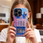 Funda Personalizada Vintage Rosa Bookshop Portátil Kindle Funda de Teléfono para iPhone o Samsung con Nombre Uso Diario Regalo de Cumpleaños para los amantes de los libros Ratones de biblioteca