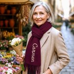 Bufanda y chal personalizados suaves y cálidos con nombre bordado accesorio de moda regalo de invierno y cumpleaños para familia