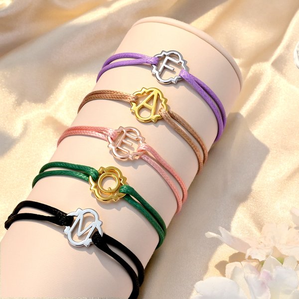 Personalized Lucky Clover Initial Bracelet Dainty Jewellery Birthday Anniversary Valentine's Day Mother's Day Gift for Girls Women