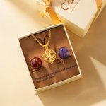 Collier de signe du zodiaque personnalisé avec boule de cristal et nom - Cadeau anniversaire pour les femmes et les enthousiastes de l'astrologie