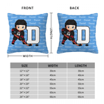 Funda de cojín personalizada de hockey sobre hielo con nombre, inicial y número, regalo de cumpleaños para jugadores de hockey sobre hielo.