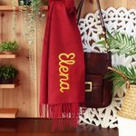 Bufanda y chal personalizados suaves y cálidos con nombre bordado accesorio de moda regalo de invierno y cumpleaños para familia