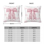 Personalised Pink Coquette Bow Soft Trow Pillow Cover with Name Home Decor  Holiday Gift for WomenFriends