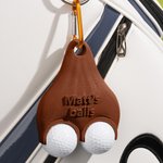 Personalised 3D Printed Text Funny Multicolor Golf Ball Holder with Clip Golf Club Accessory Sports Birthday Christmas Gift for Golf Lover