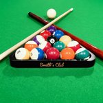 Personalized Wooden Billiards Triangle Rack with Laser Engraving Text Billiard Hall Club Billiards Supplies Birthday Gift for Billiard Players Lovers