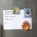 Henkilökohtainen Vintage tyyli öljymaalaus kehys Photo Jääkaappi magneetti Home Decor syntymäpäivä vuosipäivä lahja lemmikkieläinten omistajille
