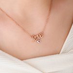 Personlig 1-3 Familj Hjärta Födelsesten Kärlek Charm Halsband Smycke med Namn Jubileum Födelsedag Present för Kvinnor