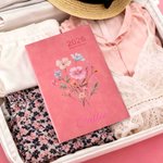 Planificador personalizado Wildflower 2026 Calendario A5 Libreta con nombre Diario de planificación Día Cumpleaños Regalo para amigos Estudiantes