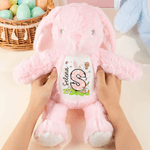 Personalised Multi-Colour Cute Peter Rabbit Plush Easter Bunny Stuffed Toy with Name Easter Gift for Newborns Children