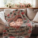 Henkilökohtaiset pariskuntakuvat Sydän sormenjälki Kiss pehmeä heittää peitto nimi Home Decor syntymäpäivä ystävänpäivä lahja pariskunnalle